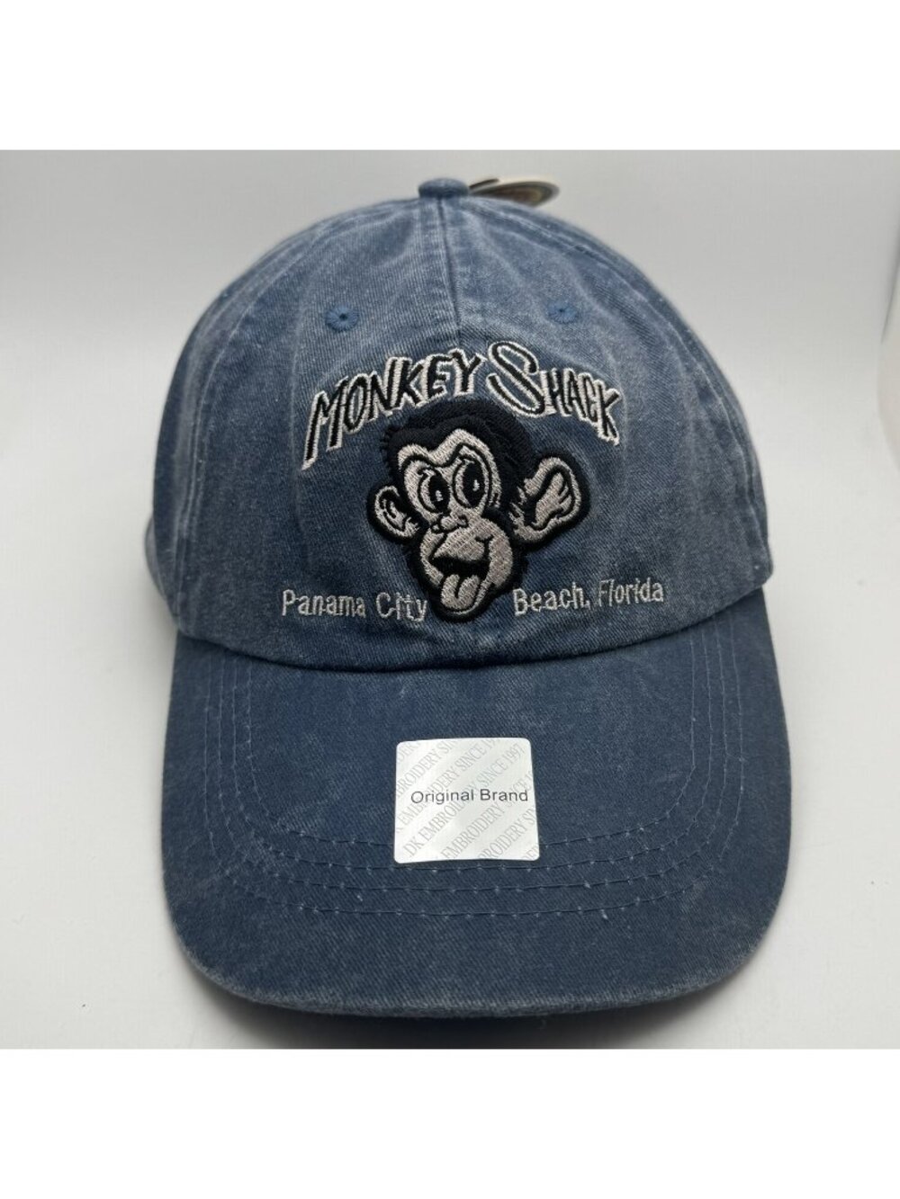 Monkey Shack Panama City Beach Florida Denim Baseball Cap Hat OSFM DK